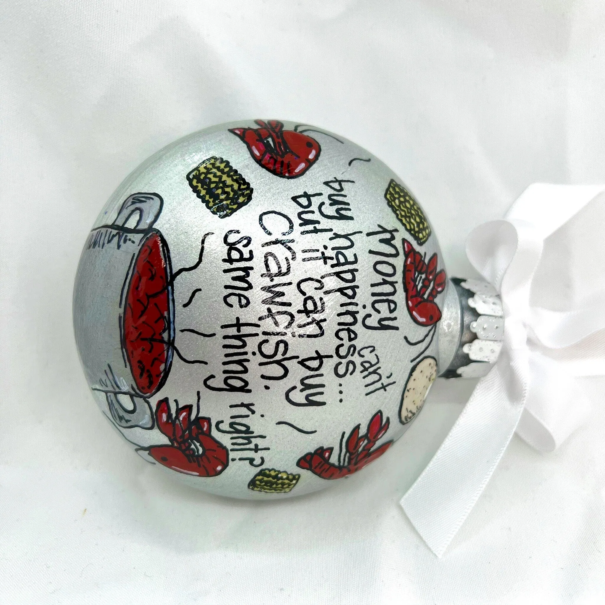 Cajun Christmas Ornament - Cajun Ornament, Christmas Ornament, Holiday Ornament, Crawfish Boil Ornament, Handmade Ornament, Crayfish