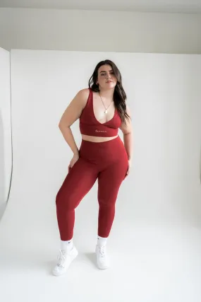 Core High Waisted Leggings- Merlot