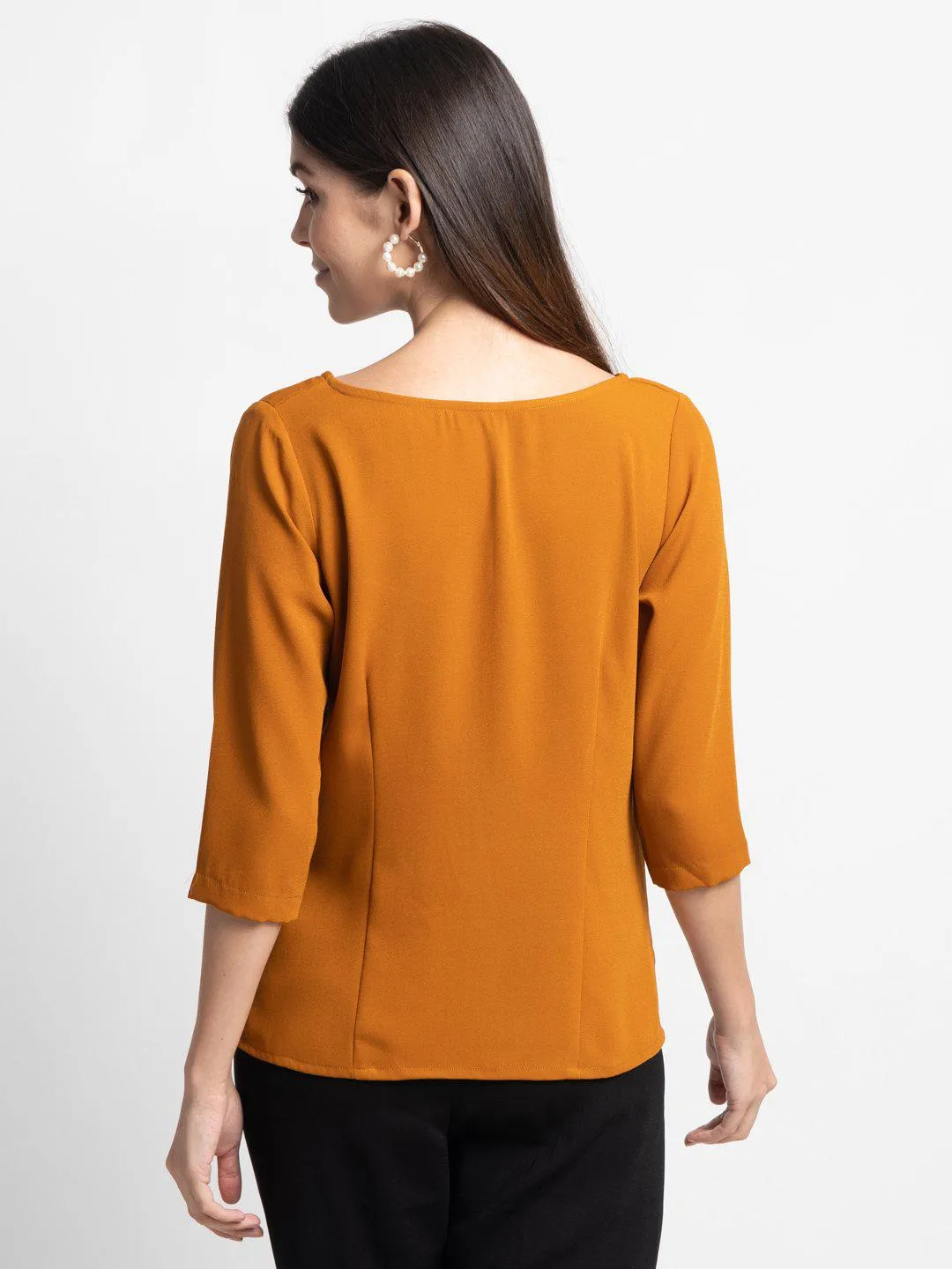 Crepe Top - Mustard