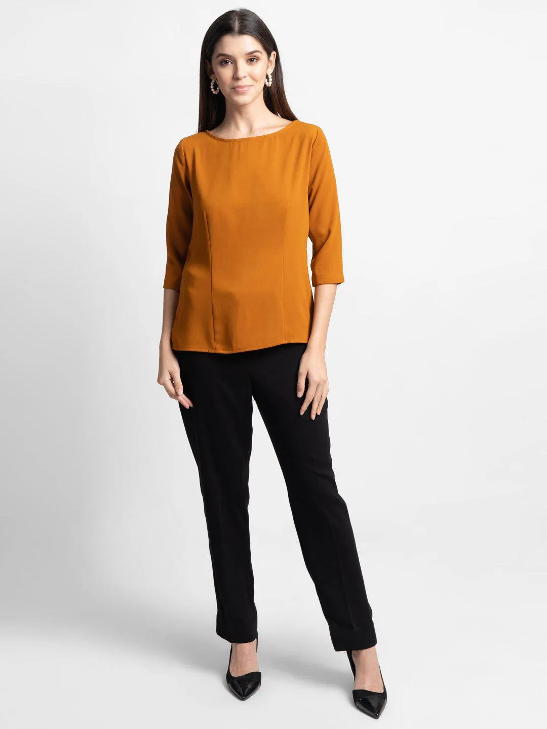 Crepe Top - Mustard