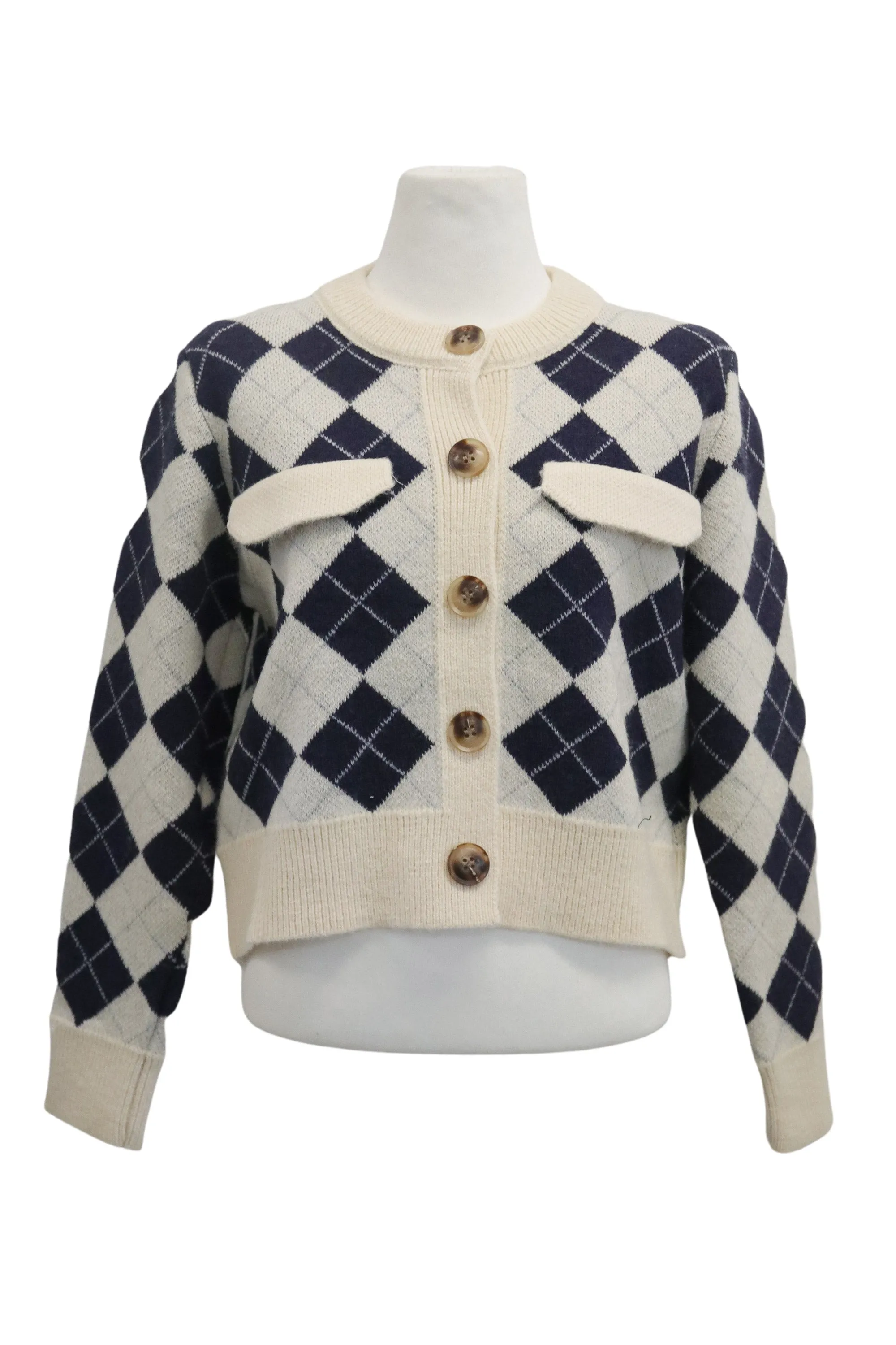 Daiana Argyle Crop Cardigan