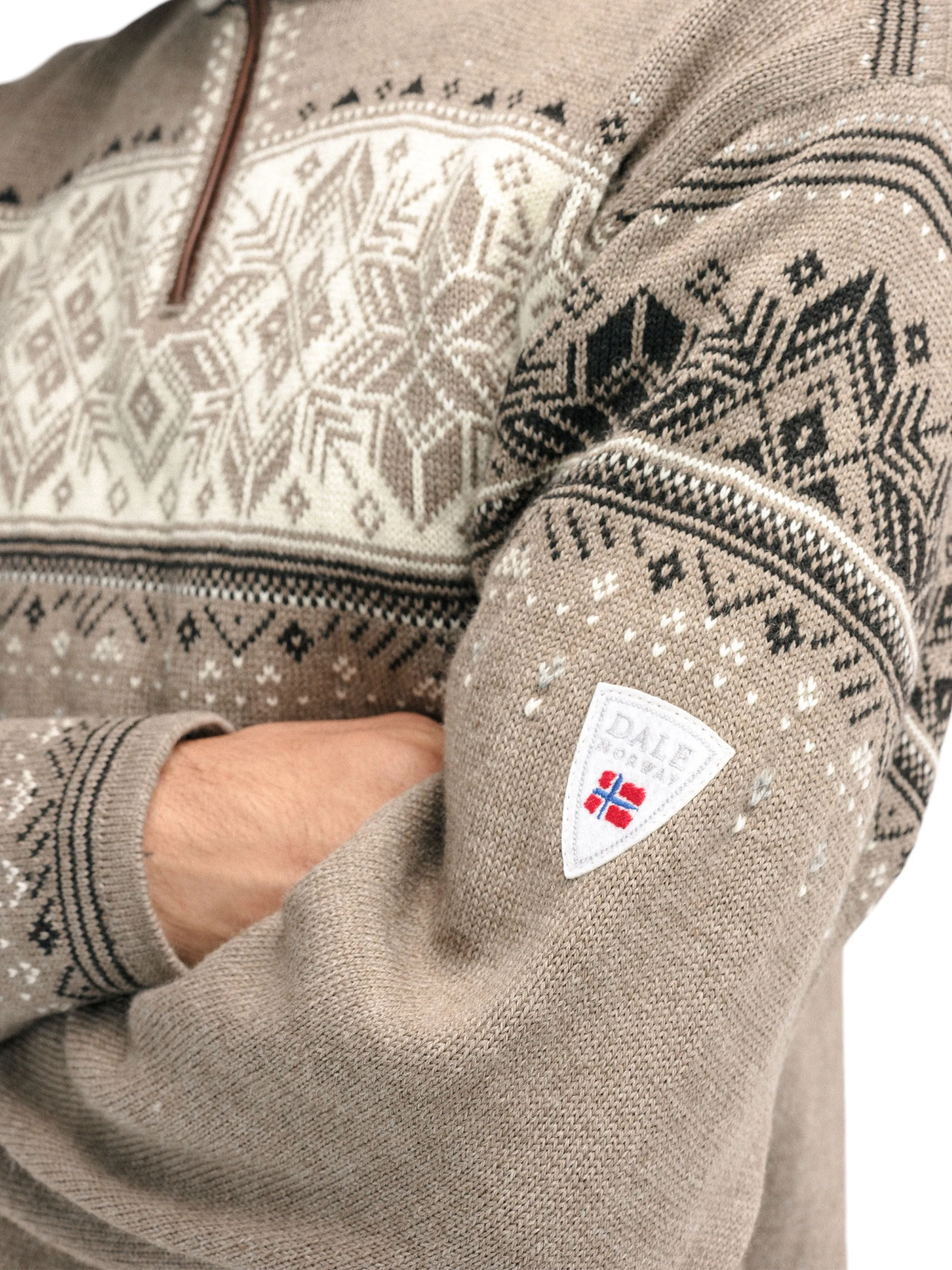 Dale of Norway - Blyfjell Unisex Sweater - Mountainstone Offwhite Coffee