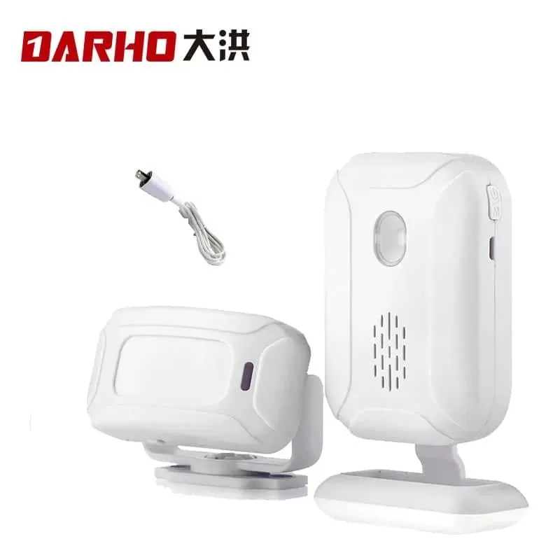 Darho 2024 Shop/Store/Office/Home Security Welcome Chime Alert Wireless Infrared IR Motion Sensor Door Bell Alarm Entry Doorbell