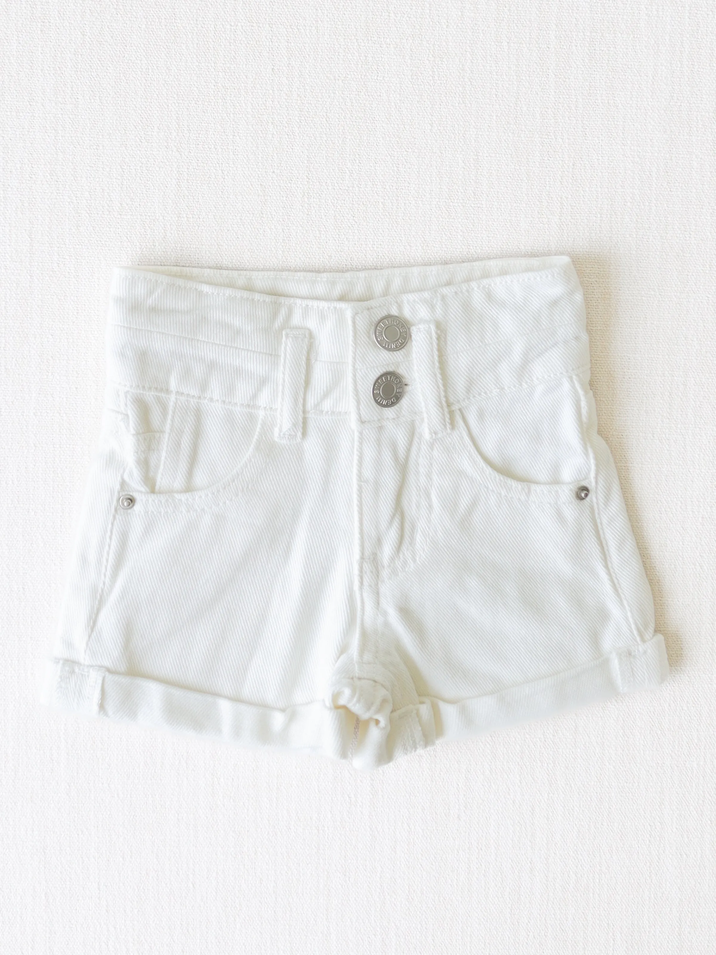 Denim Shorts - White