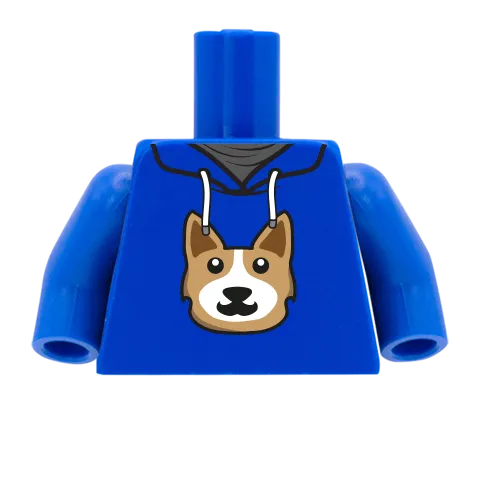 Dog Hoodie - Custom Printed Minifigure Torso