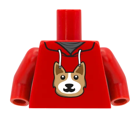 Dog Hoodie - Custom Printed Minifigure Torso
