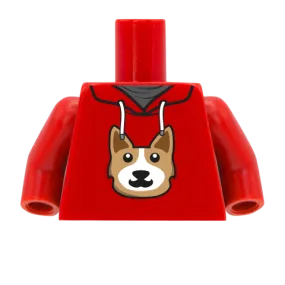 Dog Hoodie - Custom Printed Minifigure Torso