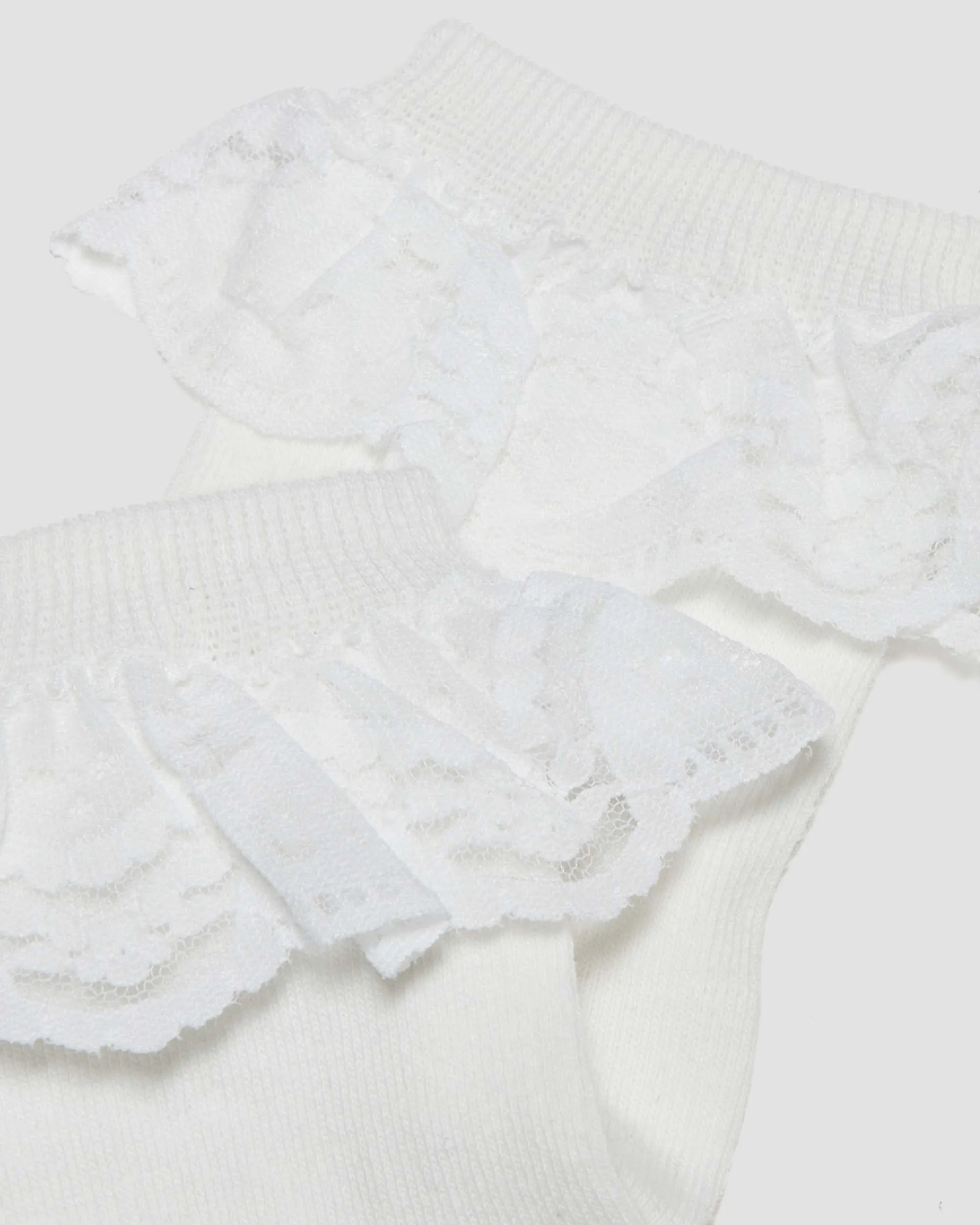 Dr Martens Womens Organic Cotton Frill Socks - White