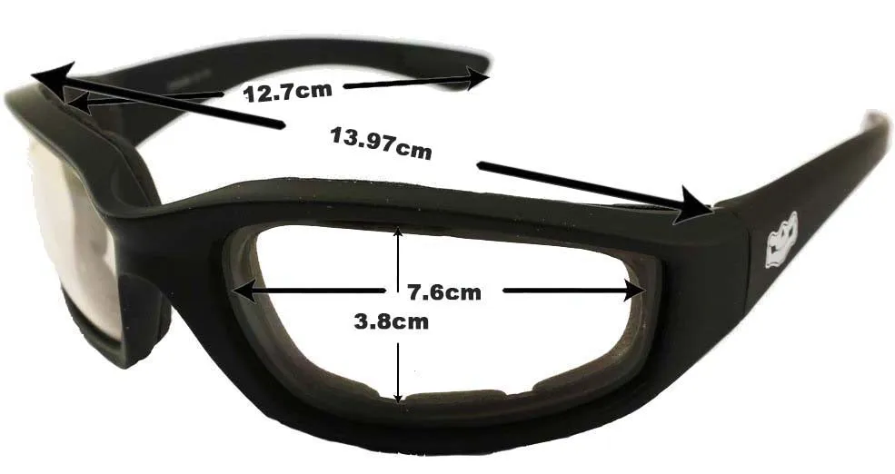 Fat Skeleton Foam Padded Reactalite Rider Eyewear Summer Bundle