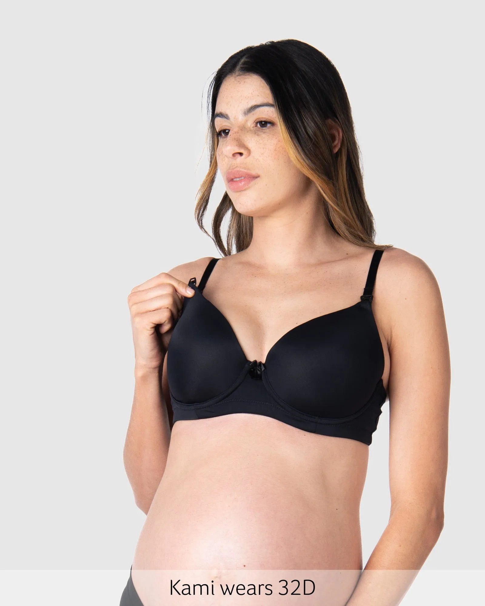 FOREVER YOURS BLACK CONTOUR NURSING BRA - FLEXI UNDERWIRE