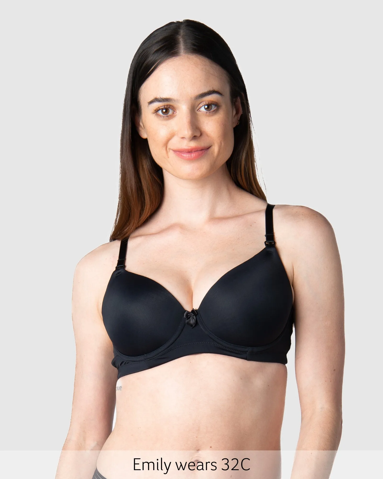 FOREVER YOURS BLACK CONTOUR NURSING BRA - FLEXI UNDERWIRE
