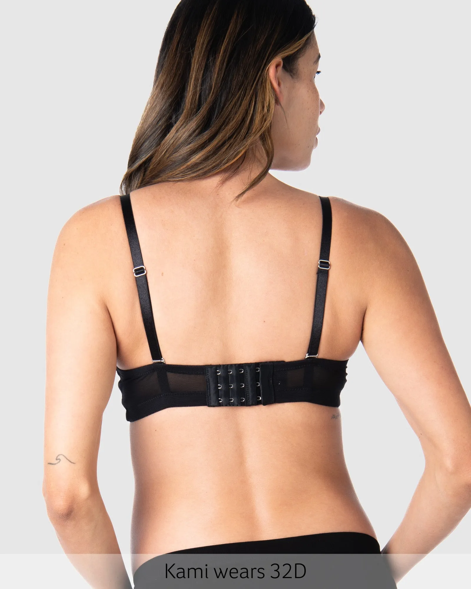 FOREVER YOURS BLACK CONTOUR NURSING BRA - FLEXI UNDERWIRE