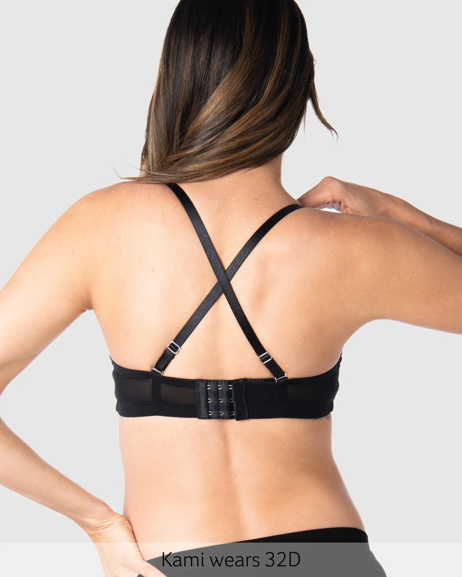 FOREVER YOURS BLACK CONTOUR NURSING BRA - FLEXI UNDERWIRE