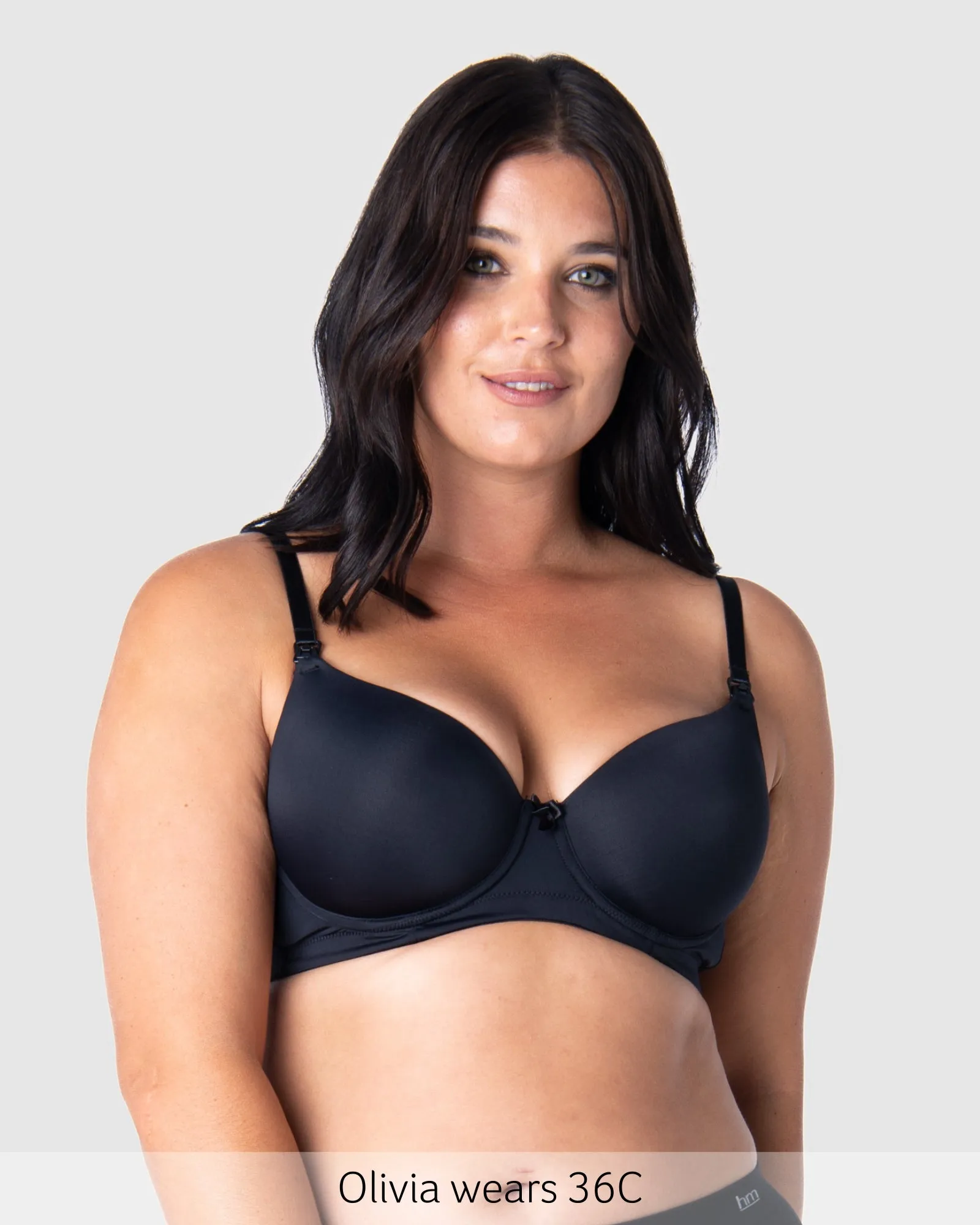 FOREVER YOURS BLACK CONTOUR NURSING BRA - FLEXI UNDERWIRE