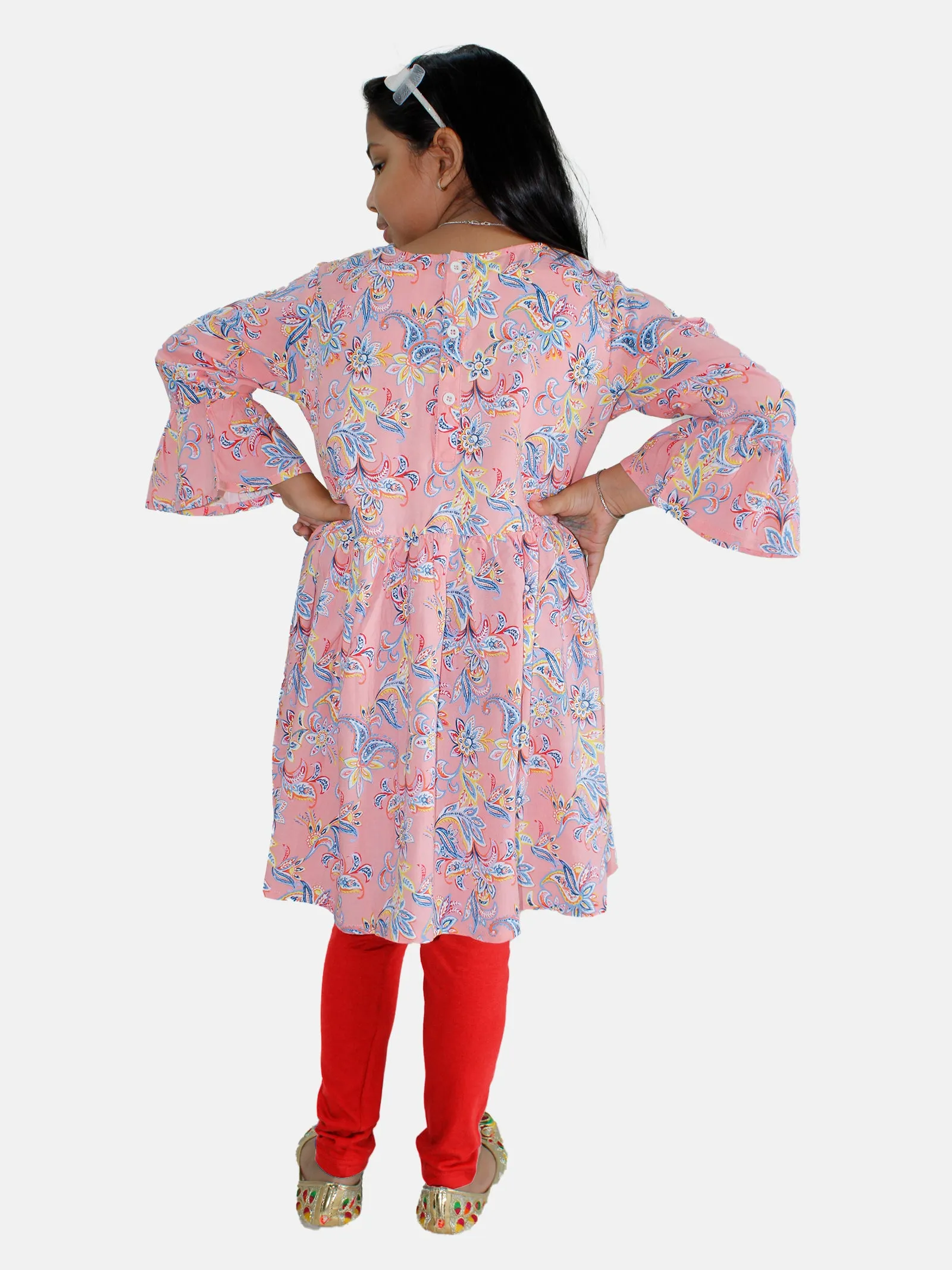 Girls Empire Kurta & Solid Legging Set