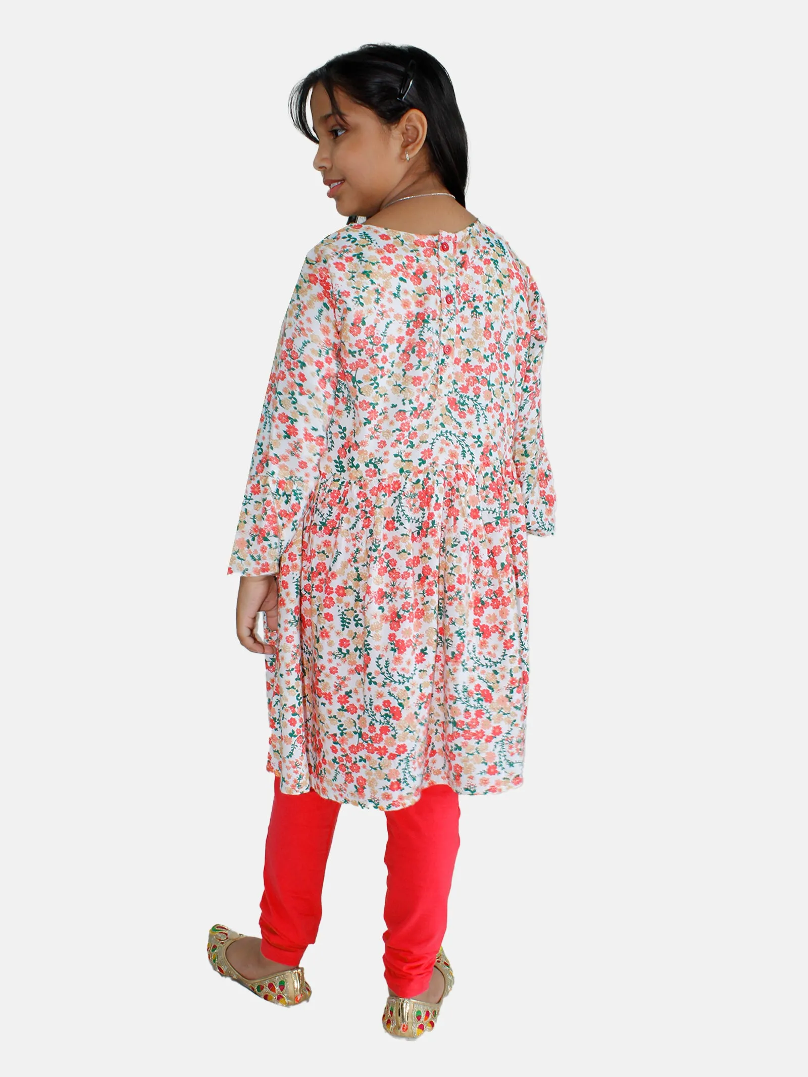 Girls Empire Kurta & Solid Legging Set