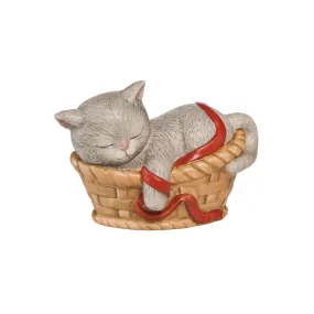 Goebel Christmas Friends Sleeping Kitty - is this basket a perfect fit