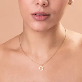Gold Sun Pendant Necklace