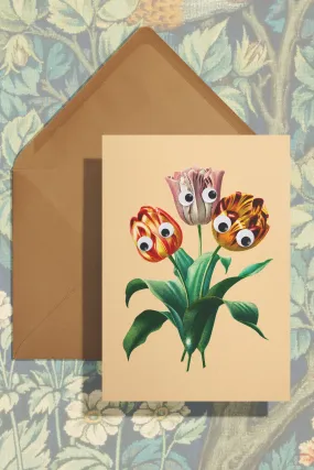 Googly Tulips Card