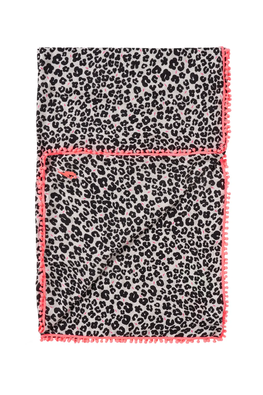 Grey with Black Floral Leopard Charity Super Scarf