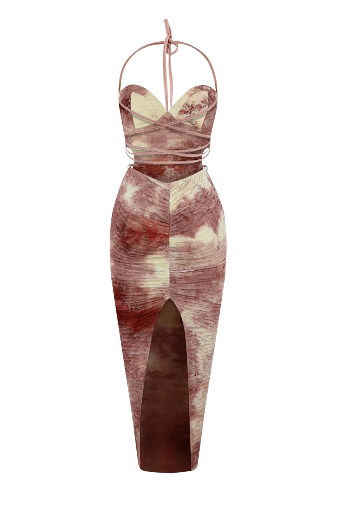 Groove Tie Dye Lace up Dress