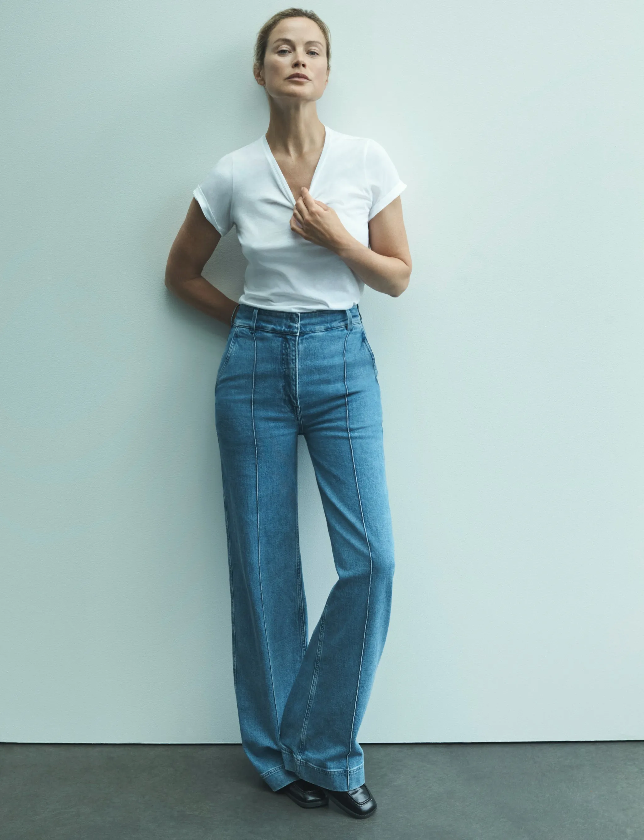 High Waisted Denim Trouser - Resale