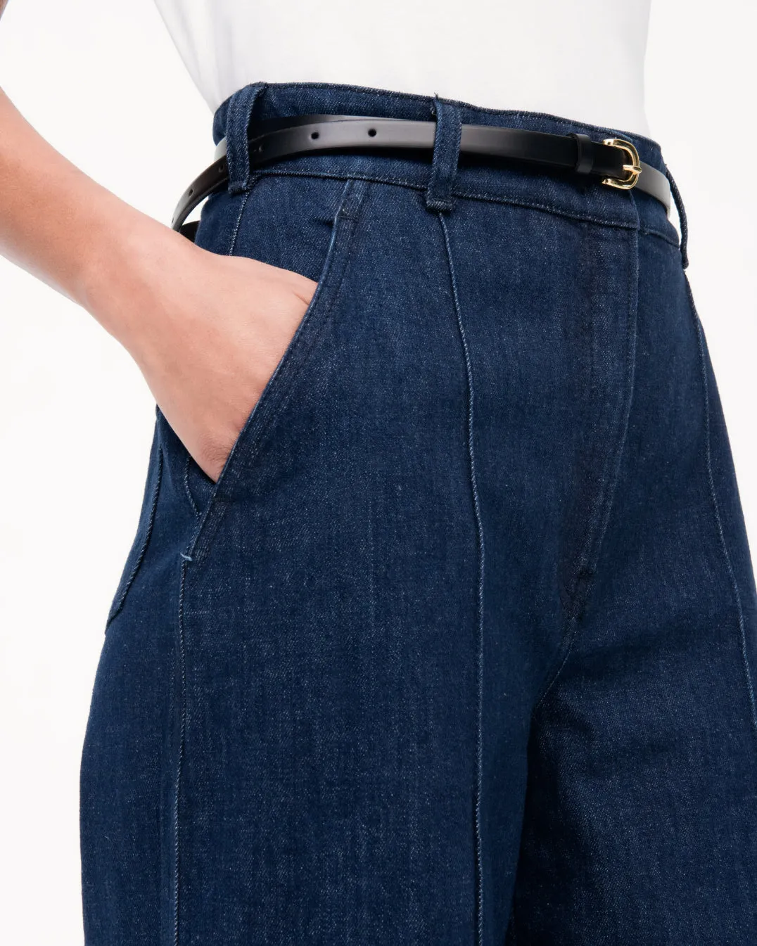 High Waisted Denim Trouser - Resale