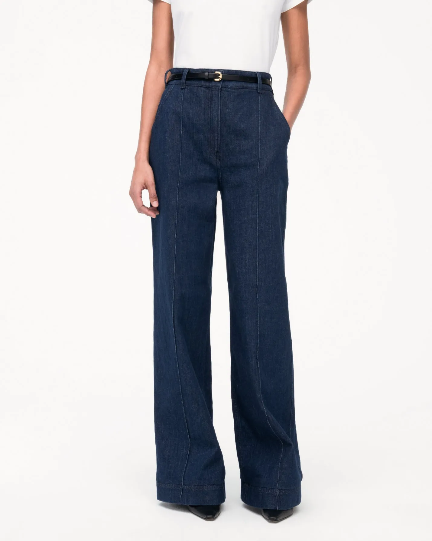 High Waisted Denim Trouser - Resale