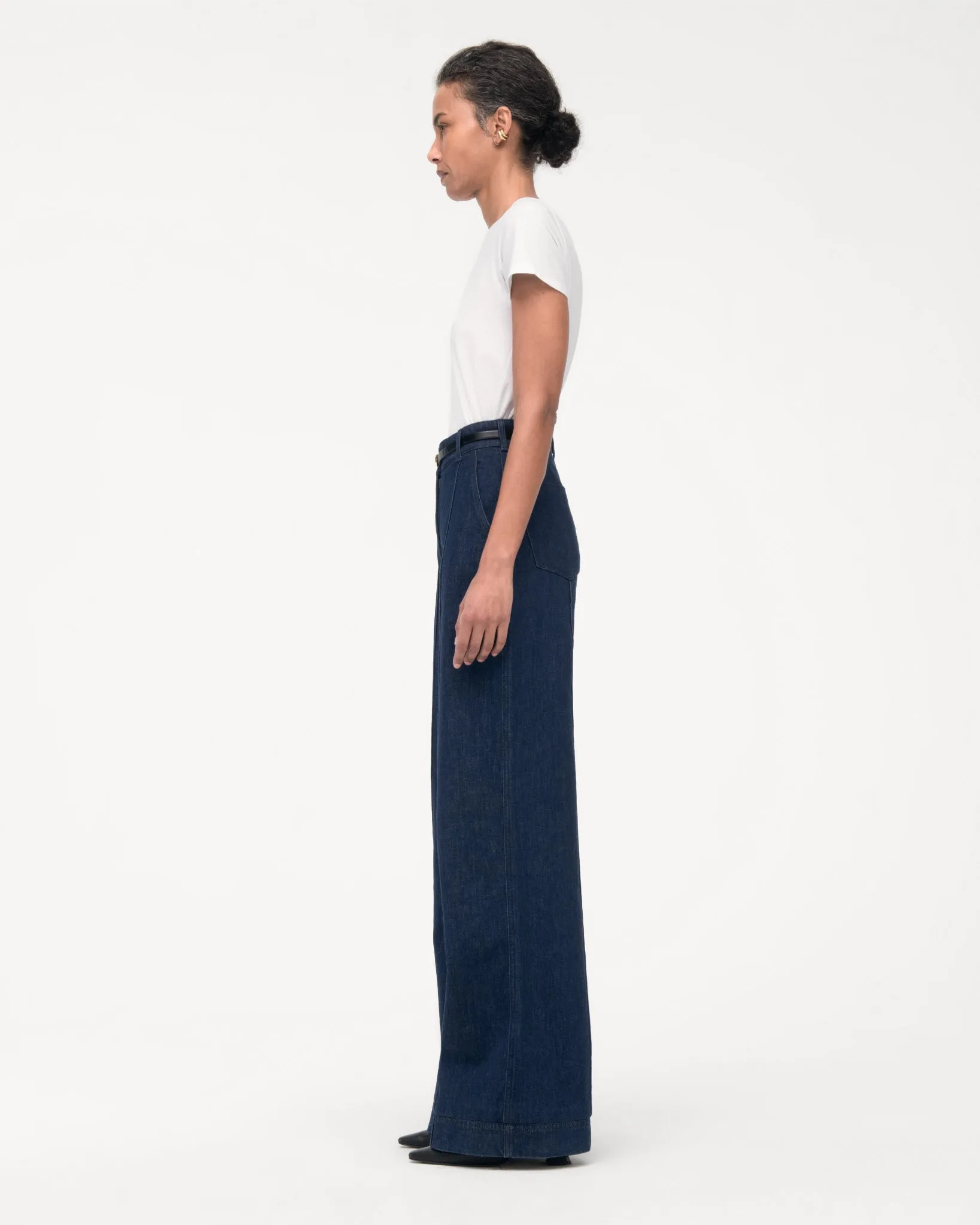 High Waisted Denim Trouser - Resale