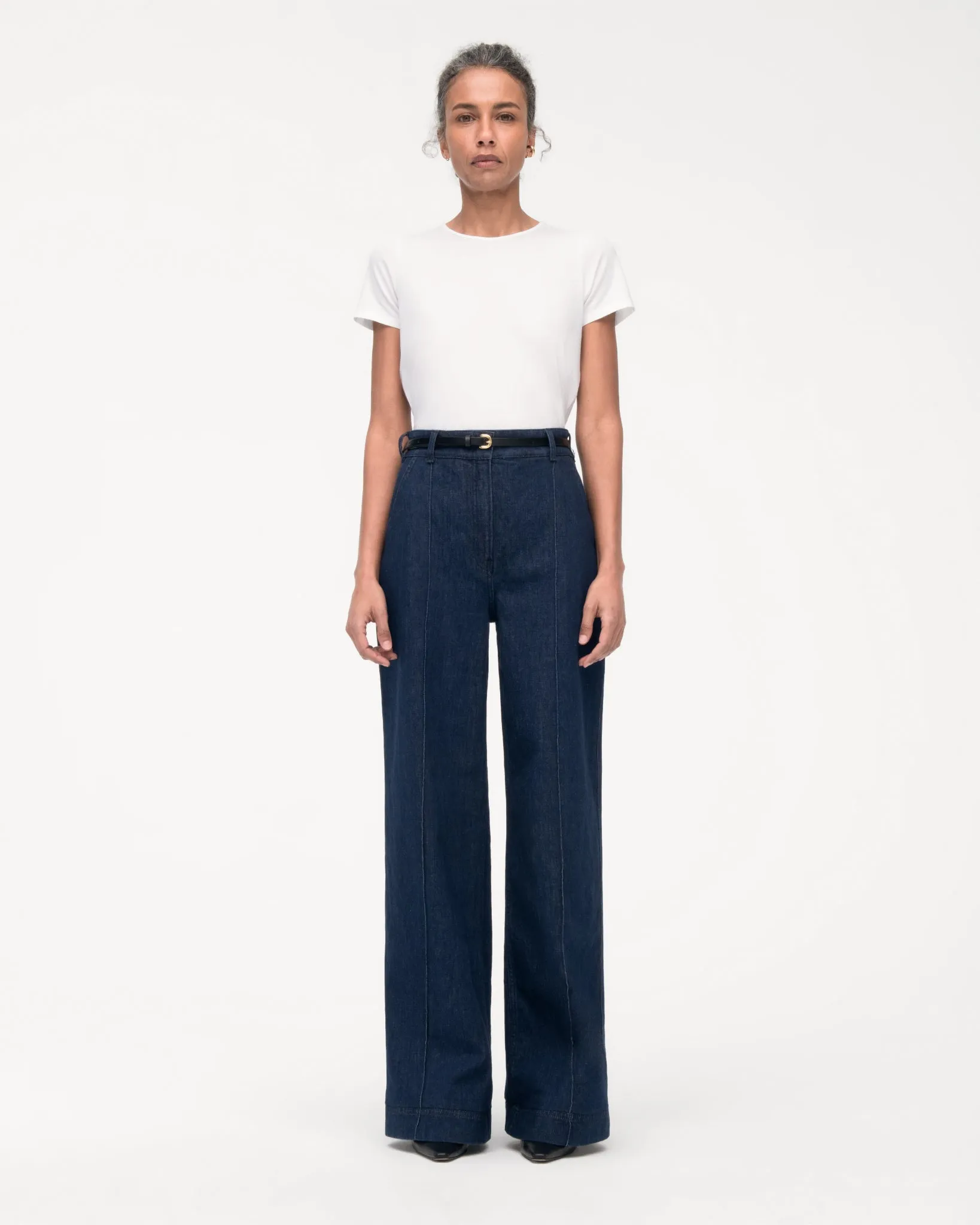 High Waisted Denim Trouser - Resale