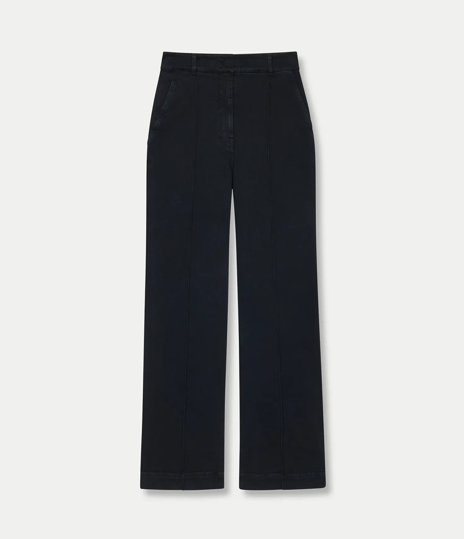 High Waisted Denim Trouser