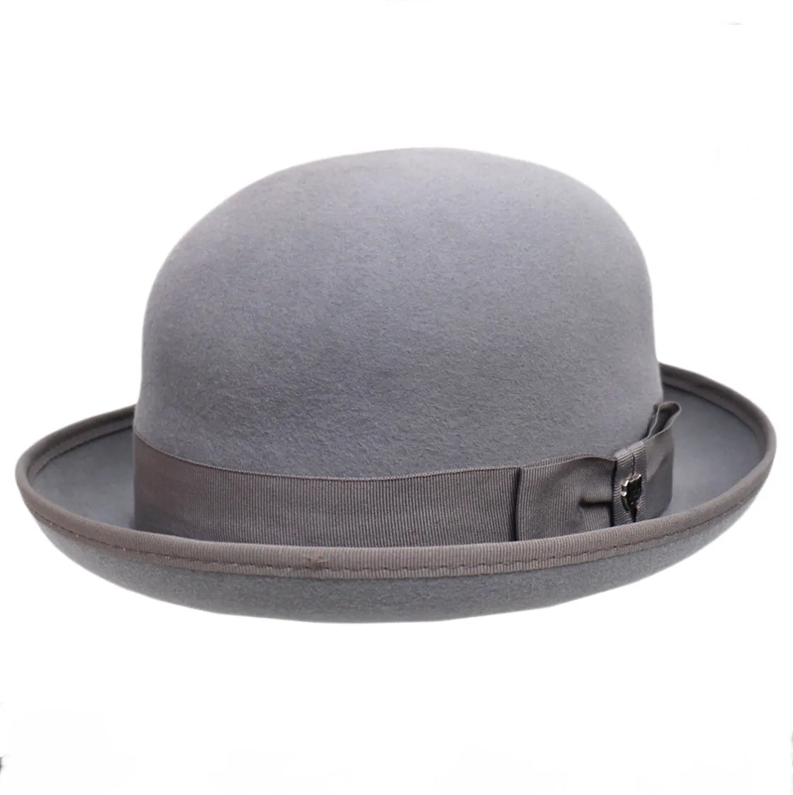 Hills Hats - Classic Bowler - Merino Wool - Light Grey - Medium