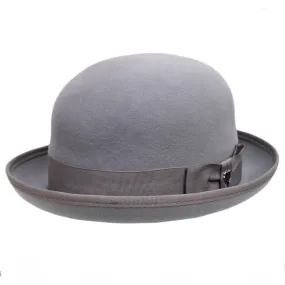 Hills Hats - Classic Bowler - Merino Wool - Light Grey - Medium