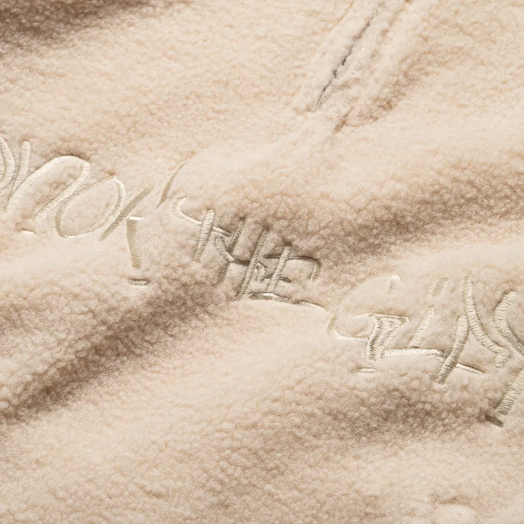 Honor The Gift Script Sherpa Pullover - Bone