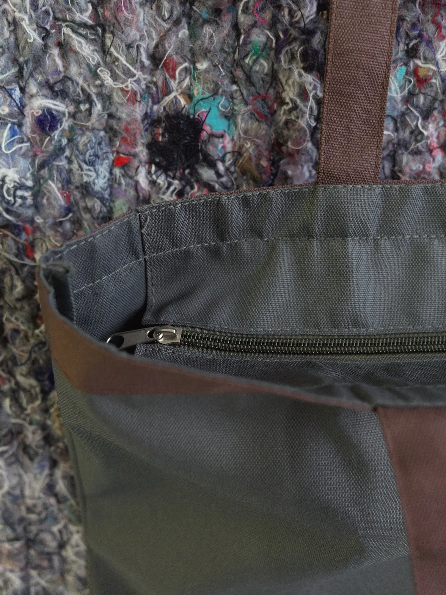 Issey Miyake Plantation 1990s dark green nylon tote bag