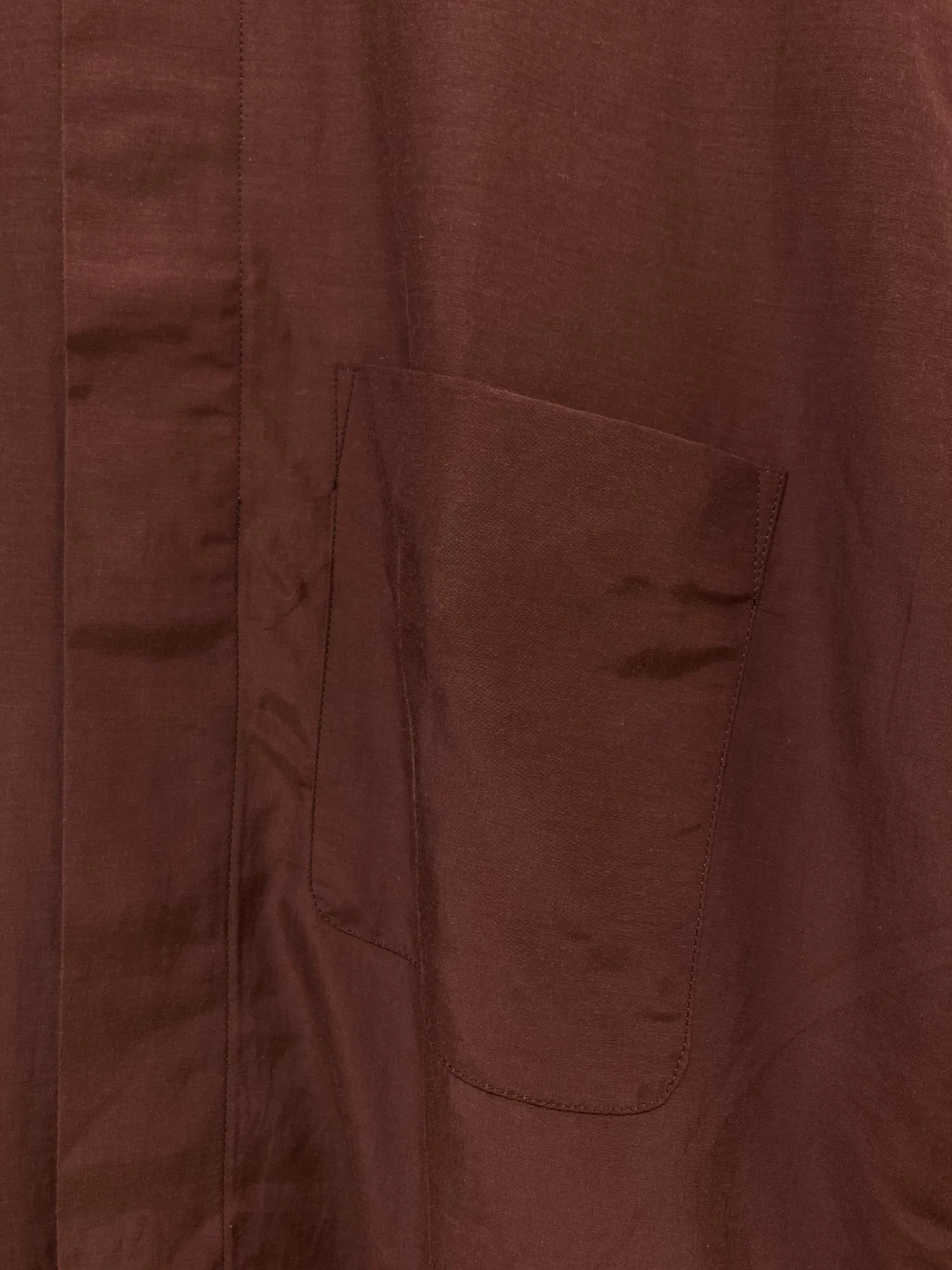 Jean Paul Gaultier Homme 1990s sheeny brown tape detail shirt - size 48