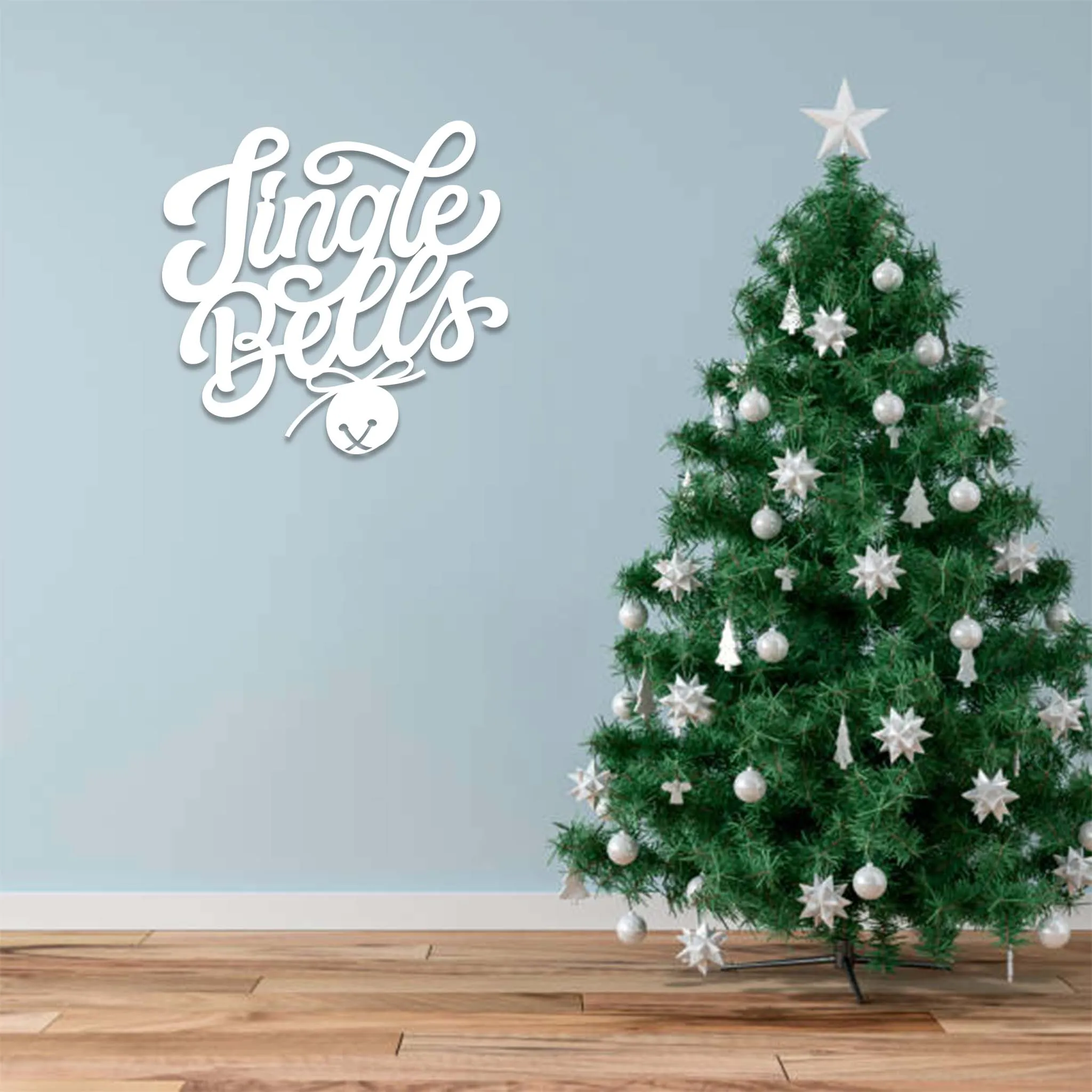 Jingle Bells Script - Metal Wall Art