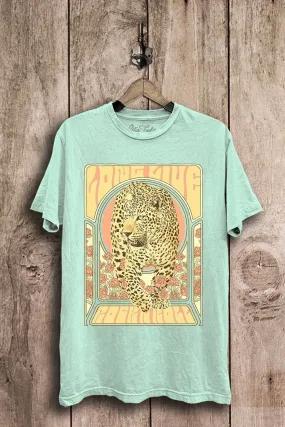 Long Live Rock & Roll Mineral Washed Oversized Vintage Graphic Tee- Mint