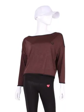 Long Sleeve Baggy Top Brown