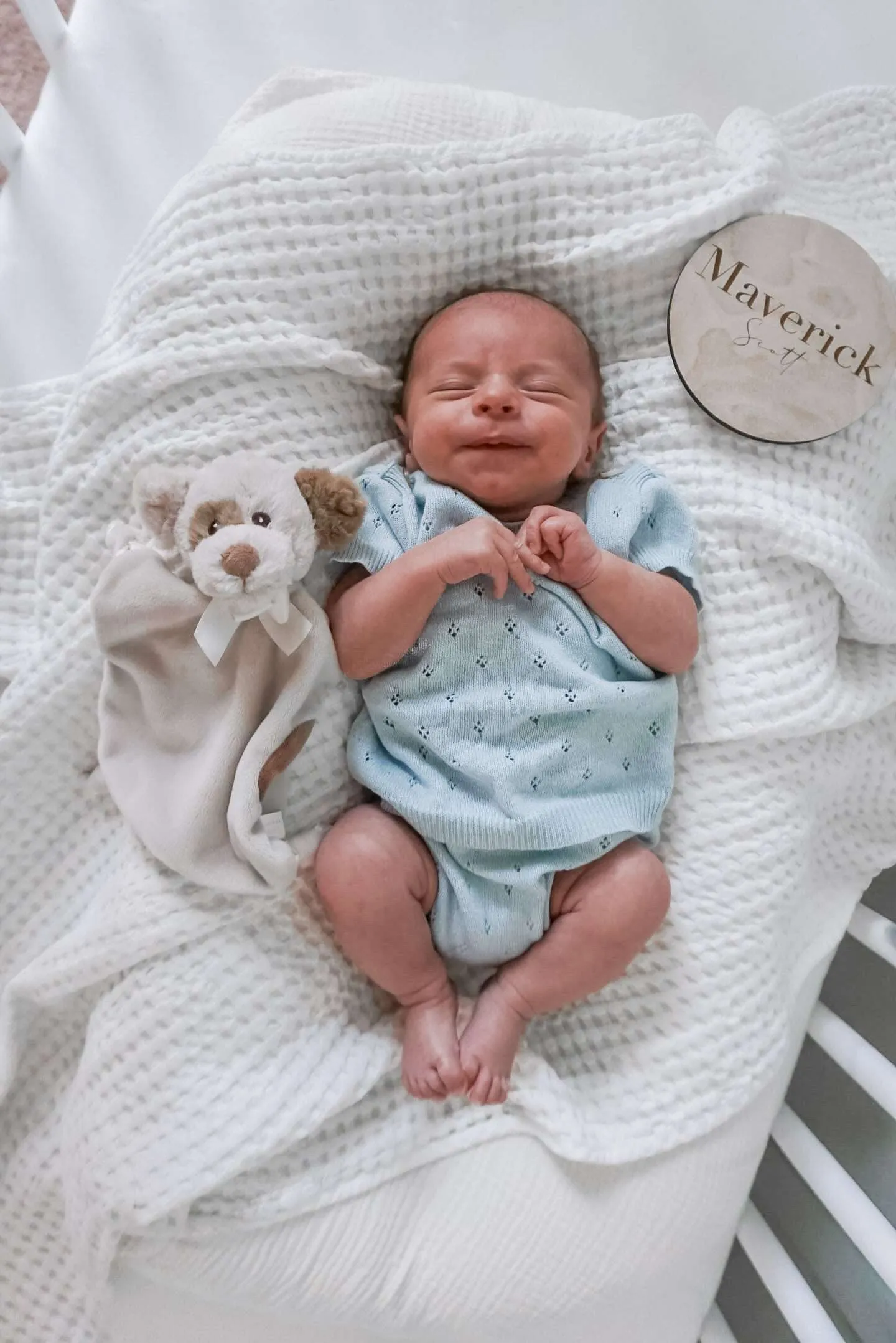 Luna   Luca Baby Pointelle Set | Sky Blue