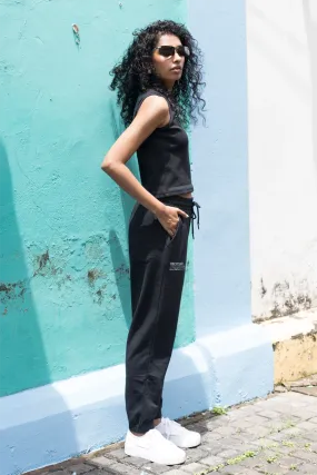Midnight Black Tank Top - Jog Co-Ord