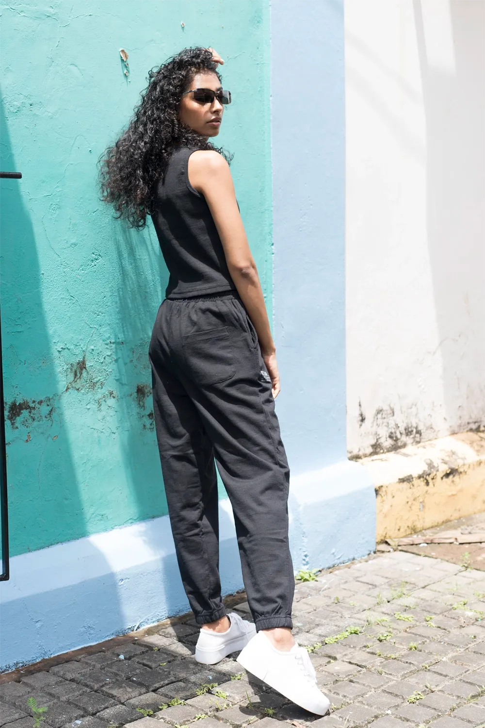 Midnight Black Tank Top - Jog Co-Ord