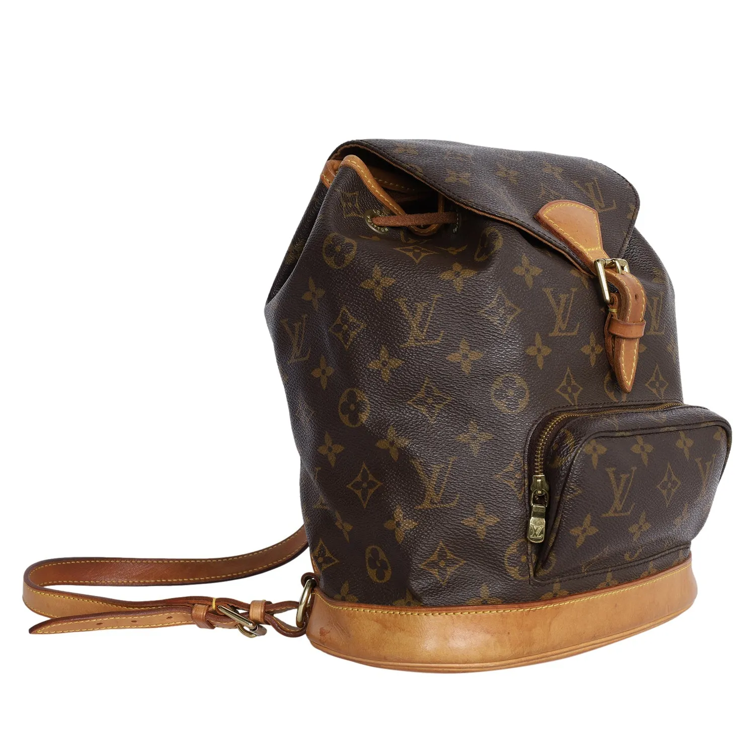 Montsouris Monogram Canvas Backpack MM Brown(Authentic Pre-Owned)
