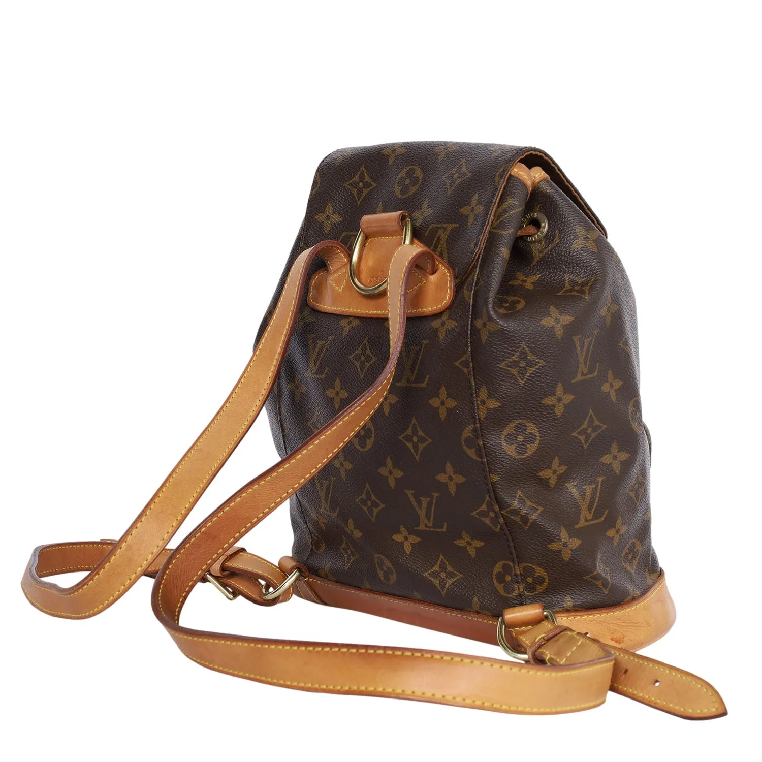 Montsouris Monogram Canvas Backpack MM Brown(Authentic Pre-Owned)