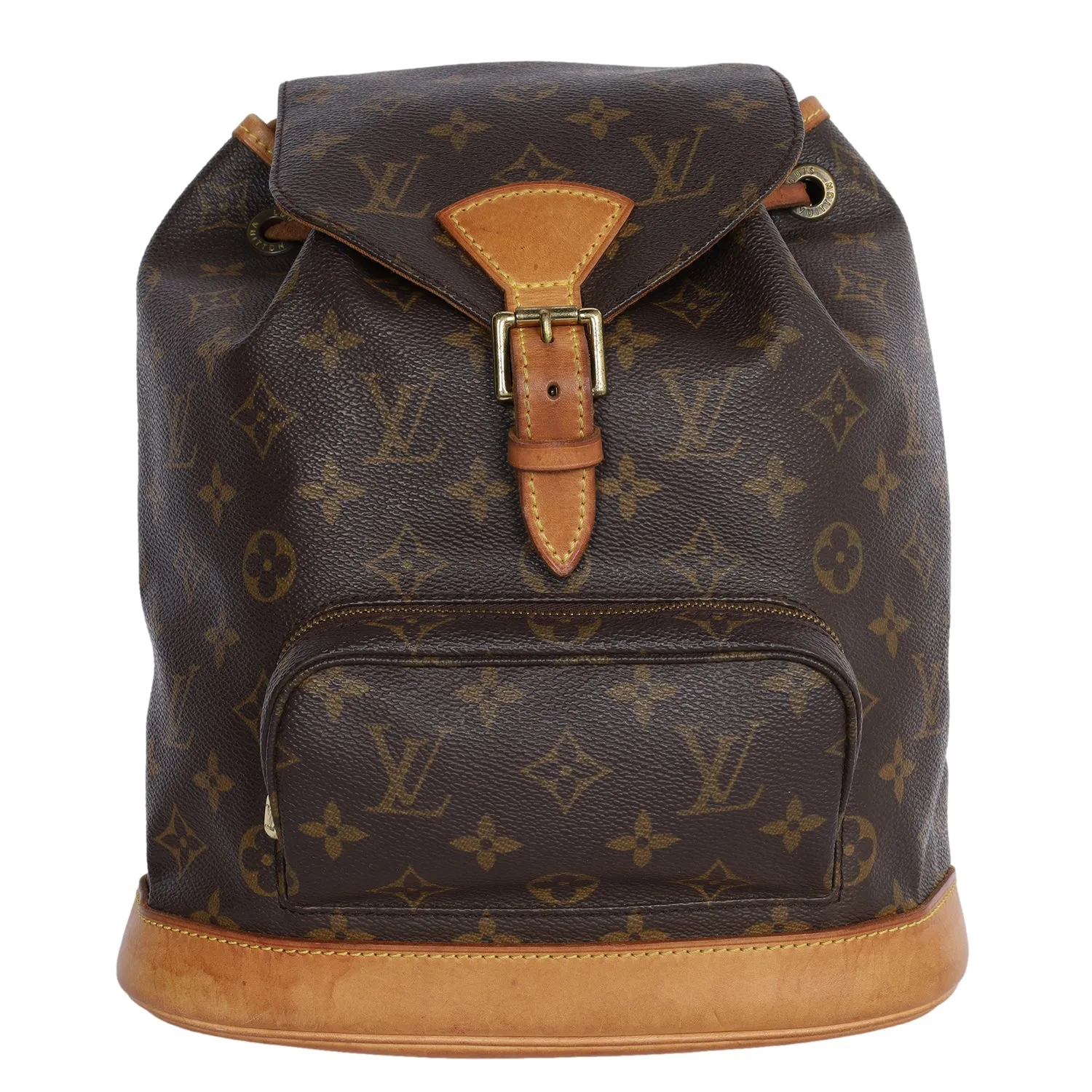 Montsouris Monogram Canvas Backpack MM Brown(Authentic Pre-Owned)