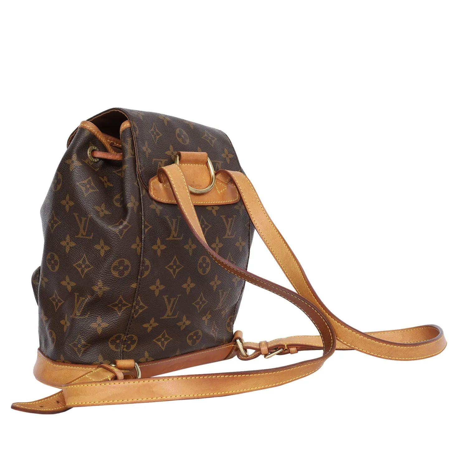 Montsouris Monogram Canvas Backpack MM Brown(Authentic Pre-Owned)