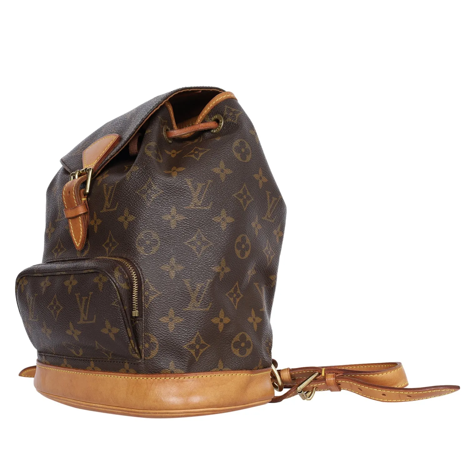 Montsouris Monogram Canvas Backpack MM Brown(Authentic Pre-Owned)