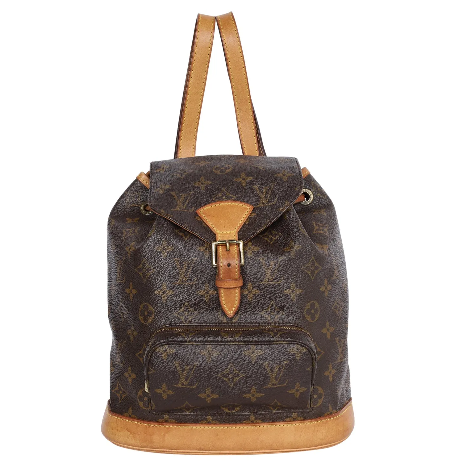 Montsouris Monogram Canvas Backpack MM Brown(Authentic Pre-Owned)