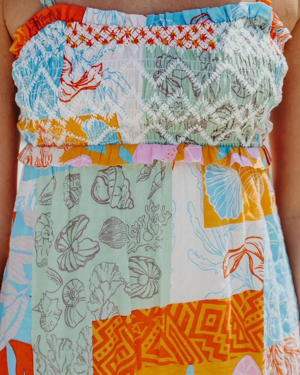 Orange Multi Print Mini Dress - FINAL SALE