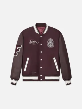Ritz Unisex Varsity Jacket -- Bordeaux